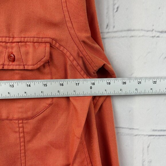 Arcteryx Orange Button Shirt Womens L Long Sleeve Relaxed Fit Outdoors Gorpcore - Picture 7 of 12